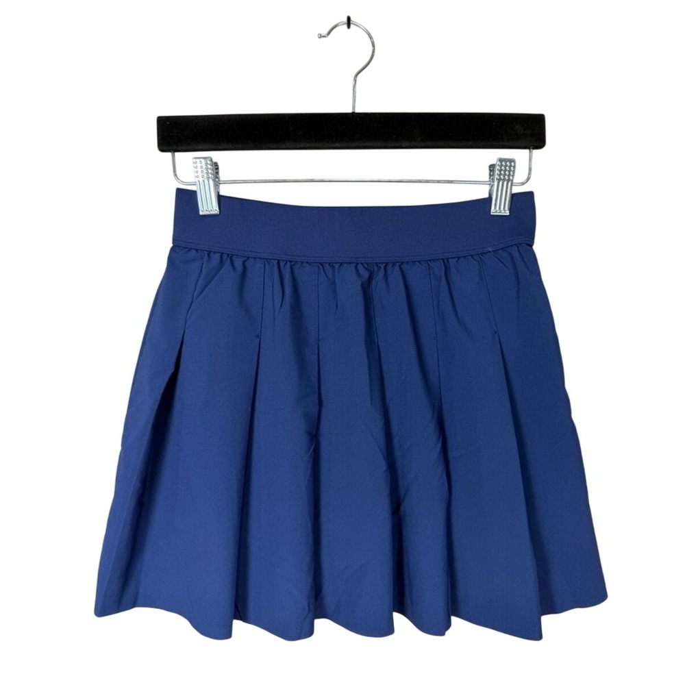 Fabletics Navy‎ Blue Athletic Skort Pleated Skirt Built-in Shorts Tennis Golf SM